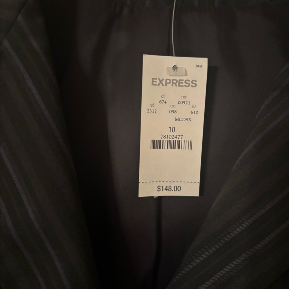 NWT Express Black Pinstripe Blazer - Picture 2 of 10